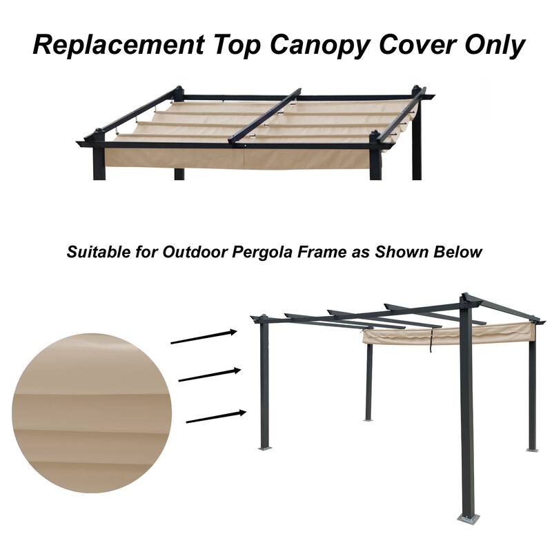 13 x 10 Ft Replacement UV-Protected Waterproof Pergola Canopy Cover