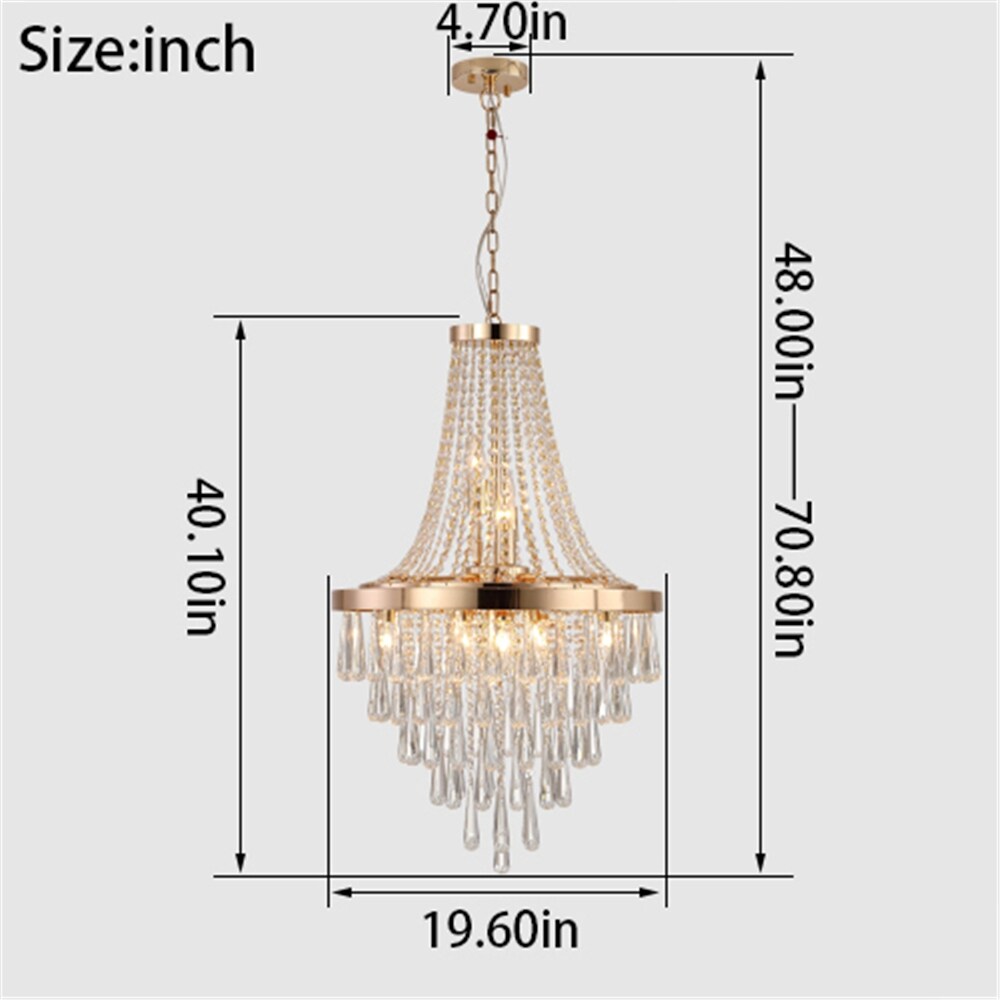 Large Contemporary Luxury Crystal Chandeliers Ceiling Lighting