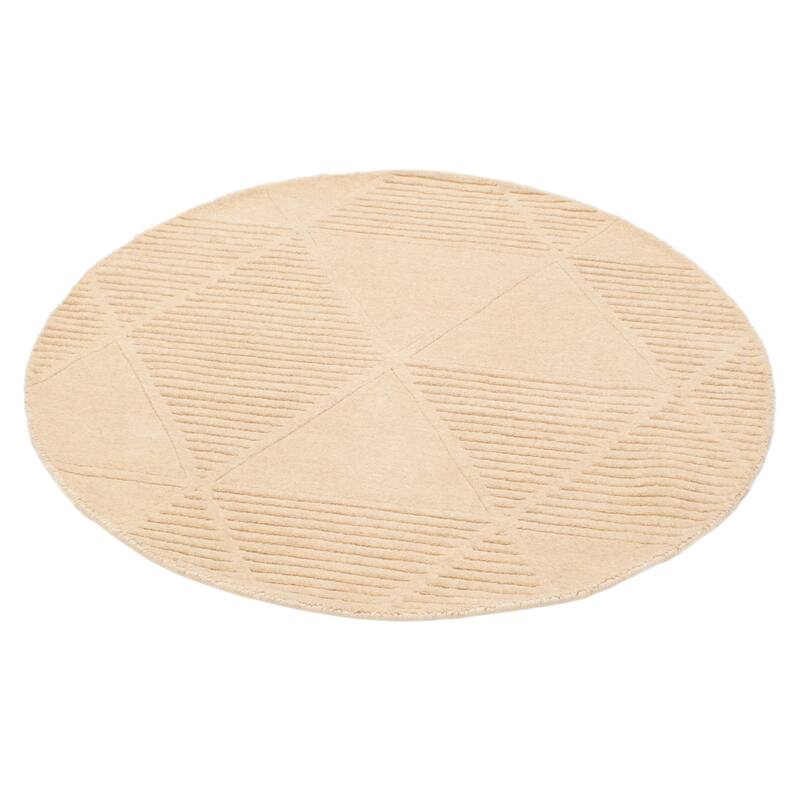 Kashkuli Gabbeh Beige Rug 4'0" x 4'0" - 4'0 x 4'0