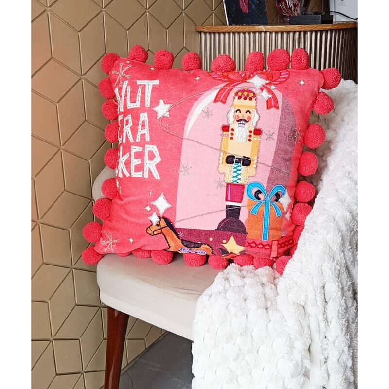 Vibhsa Nutcracker Gifts Christmas Pillow 20" x 20"