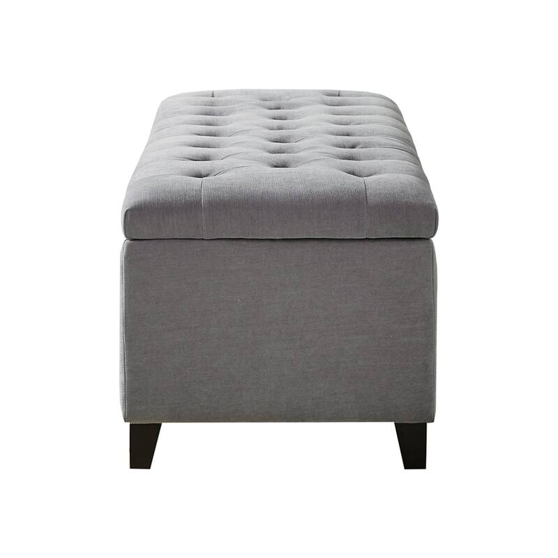 Stylish Mid-Century Modern Upholstered Tufted Storage Bench for Bedrooms or Entryways