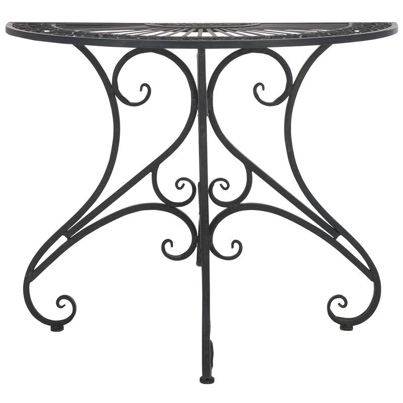 SAFAVIEH Outdoor Tatyanna Annalise Iron Accent Table - 36"W x 19"D x 29"H