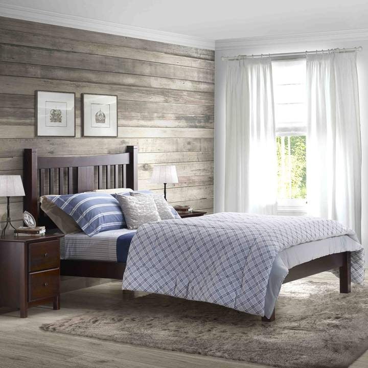Grain Wood Furniture Solid Wood Shaker Slat Platform Bed