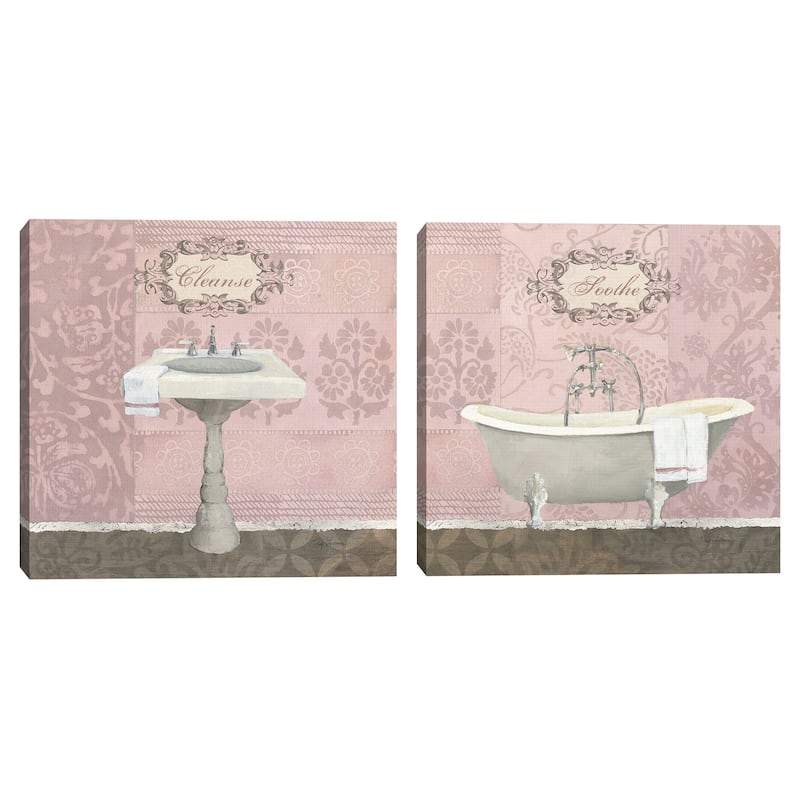 Patchwork Bath Sink, Patchwork Bath Tub by Avery Tillmon Canvas Art Prints
