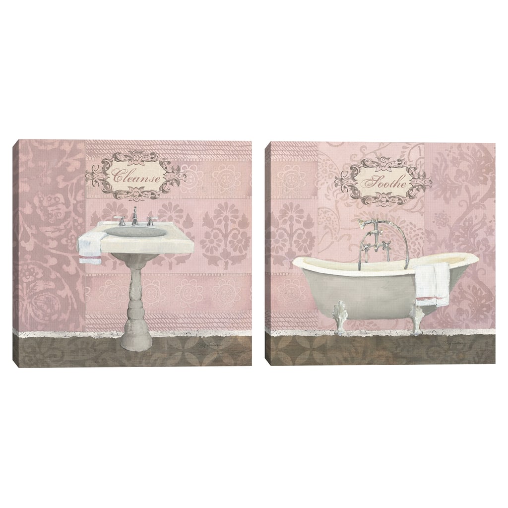 Patchwork Bath Sink, Patchwork Bath Tub by Avery Tillmon Canvas Art Prints