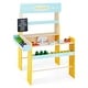 preview thumbnail 1 of 4, Kid's Pretend Play Grocery Store Toddler Supermarket Toy Set Blue + Yellow + Natural