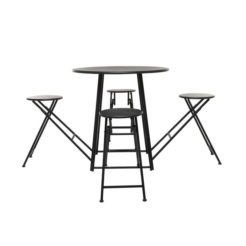 Metal Dining Table - Black - Roche River Decor