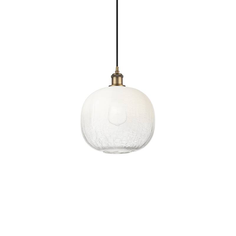 Innovations Lighting 516-1P-12-11 Brookhaven Sphere Pendant Brookhaven - Brushed Brass / Opal