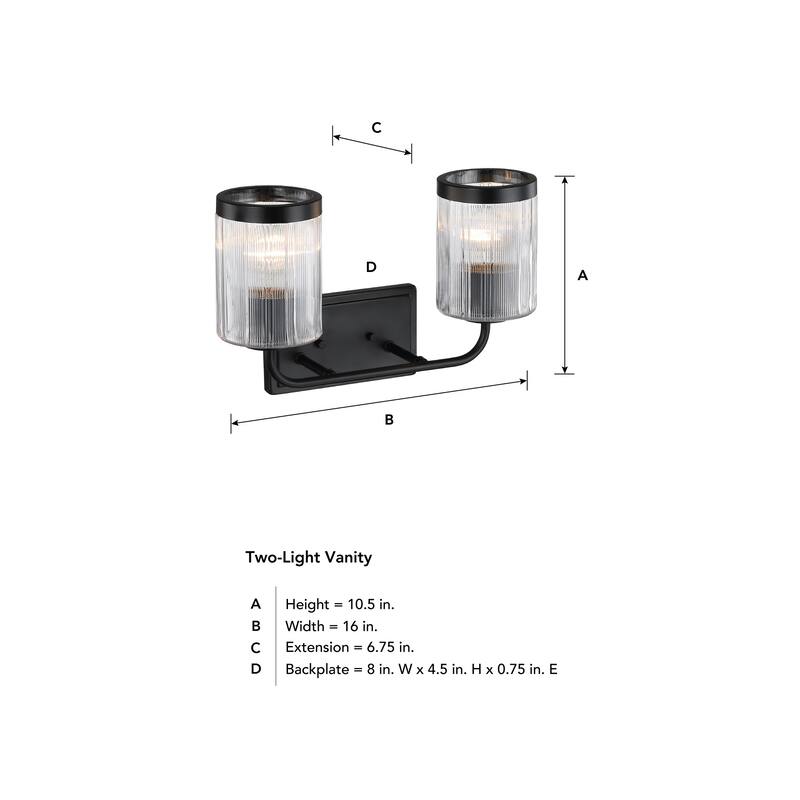 Designers Fountain D335M-2B Aspen 2 Light 16" Wide Vanity Light