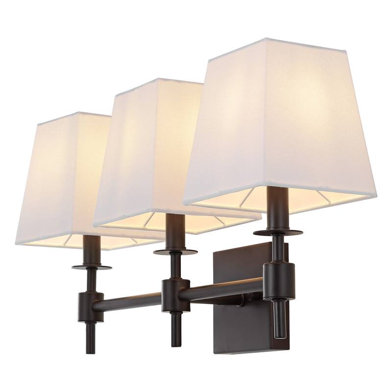 SAFAVIEH Lighting Chiaffreda 21-inch Modern & Contemporary Wall Sconce (3-Bulb) - 7Wx21Dx11H - Bronze