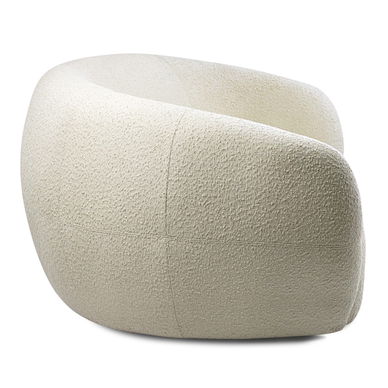 WYNDENHALL Cara 89 inch Wide Contemporary Sofa in Vanilla Cream Boucle Performance Fabric - 88.5" W x 39.25" D x 28.75" H