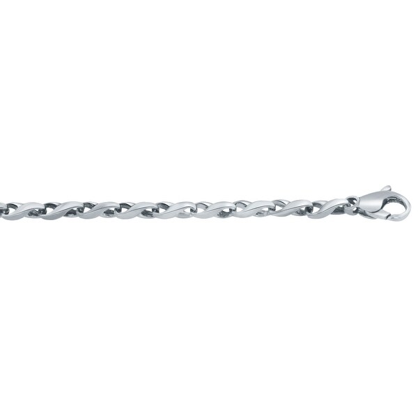 Men's 10K White Gold 22 inch link chain