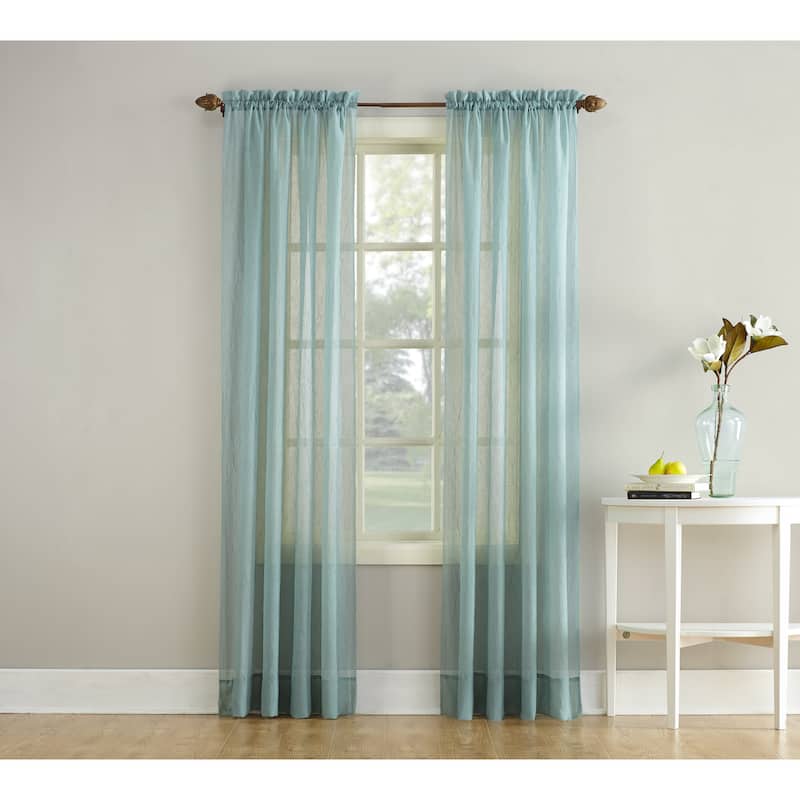 No. 918 Erica Sheer Crushed Voile Single Curtain Panel, Single Panel