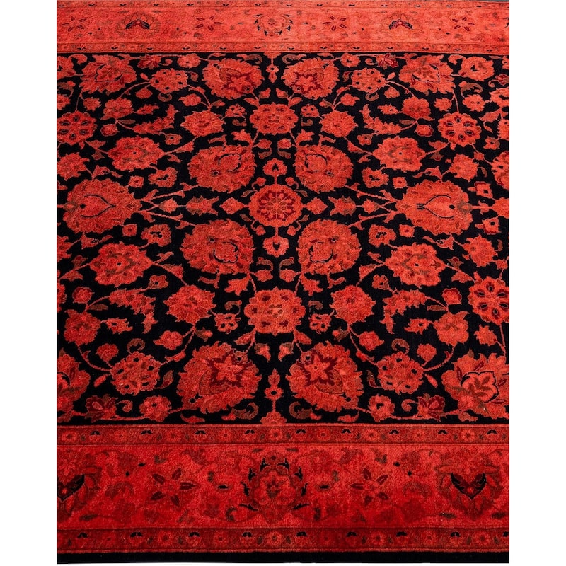 Overdyed, One-of-a-Kind Hand-Knotted Area Rug - Pink - 4' 1" x 6' 2"