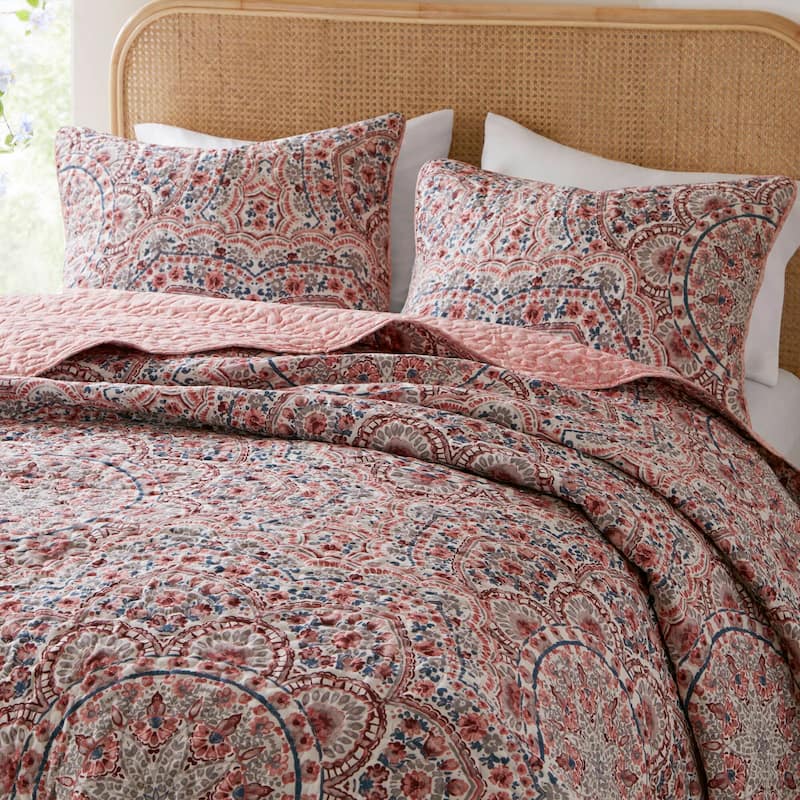 Chelsea Square Valerie Boho Floral Reversible Quilt