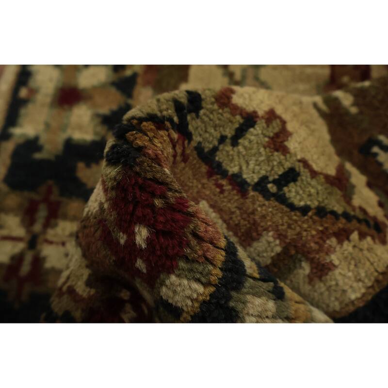 Hand Knotted Oriental 100% Wool Carpet Traditional Floral Beige & Ivories Agra Area Rug - 4' 2'' X 2' 6''