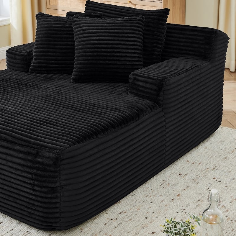Modern Velvet Fabric Single Lazy Sofa Lounge Chair