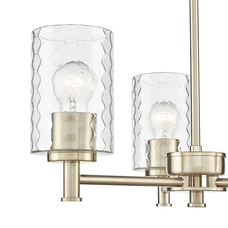 Millennium Lighting Ashli 3 Light Chandelier with Clear Honeycomb Glass Shades