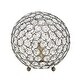 preview thumbnail 30 of 36, Elegant Designs Crystal Ball Sequin Chrome Table Lamp Antique Brass
