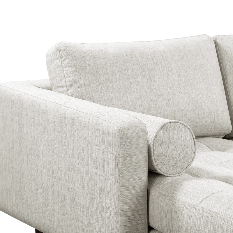 Poly and Bark Napa Fabric Left Sectional Sofa