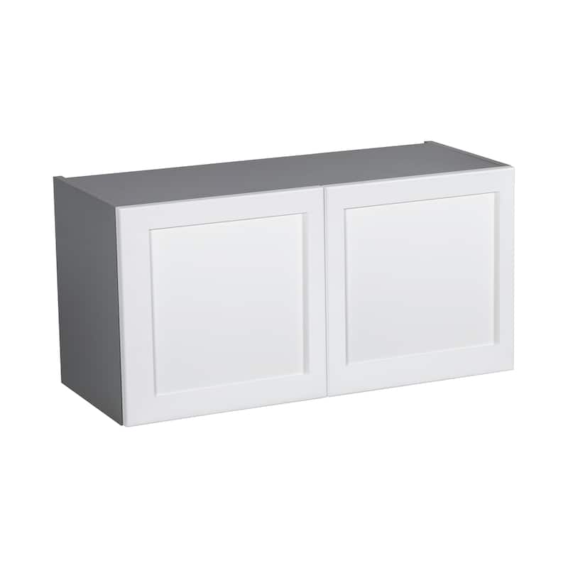 24" x 18" Wall Cabinet-Double Door-Grey - 24 x 18 x 12 - White