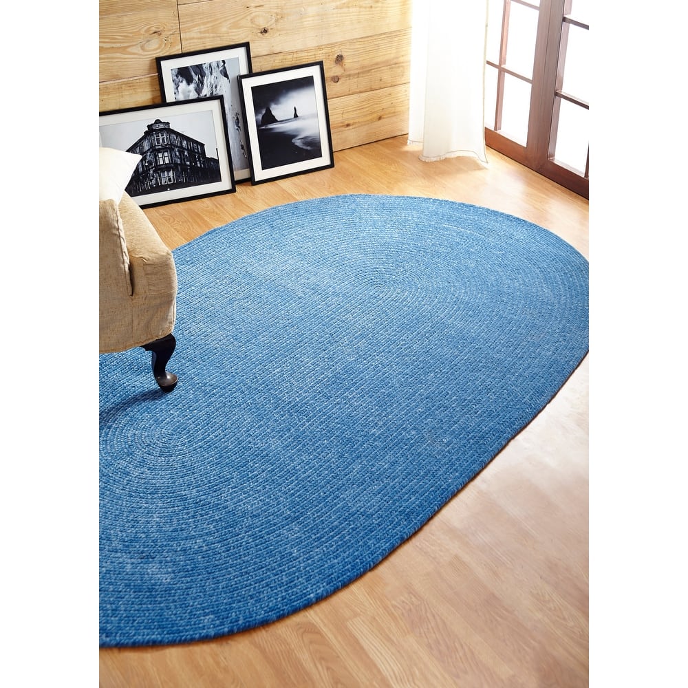 Better Trends Chenille Tweed & Solid Braid 100% Polyester Stain Resistant, Double Sided Reversible Indoor Area Rug