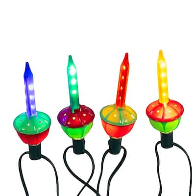 Kurt Adler UL 7-Light LED Multicolor Bubble String Light Set