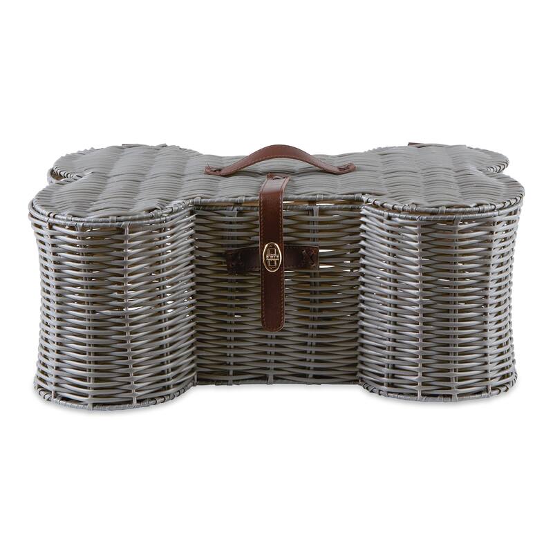 DII Bone Shape Pet Basket - Medium - Grey
