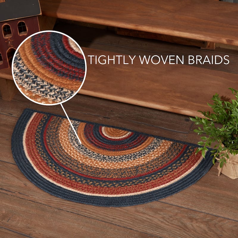 Stratton Jute Rug Half Circle w/ Pad 16.5x33 - 16.5" x 33"