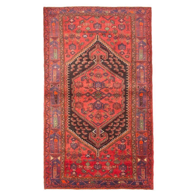 ECARPETGALLERY Hand-knotted Anadol Red Wool Rug - 4'2 x 7'1