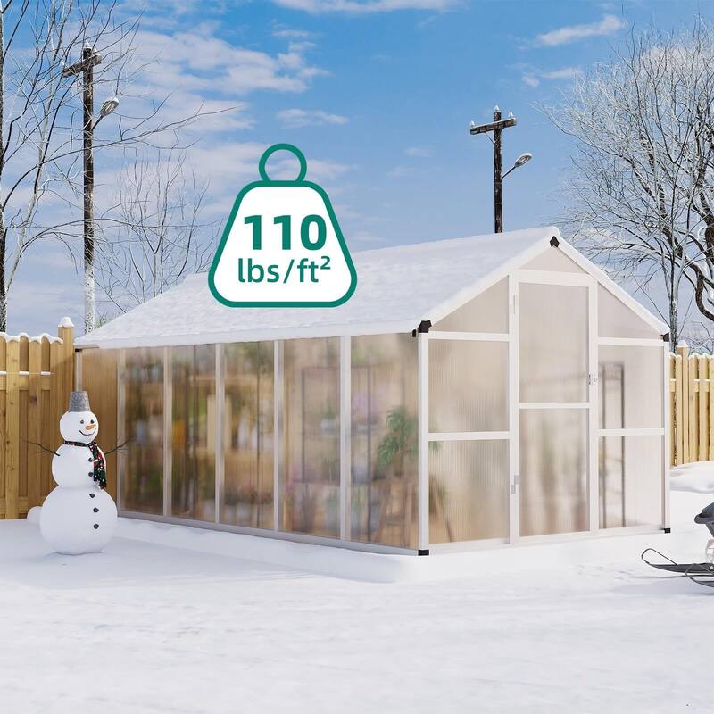 8x12 Ft Greenhouse for Outdoors,Large Walk-in Greenhouse