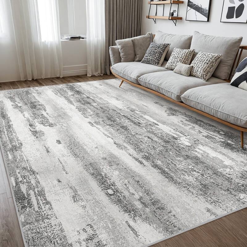 Mcow Abstract Collection Contemporary Machine Washable Area Rug