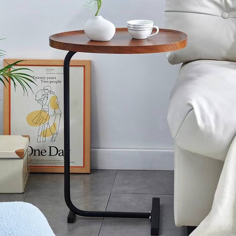 C-Shaped Side Table, Small Sofa Table For Small Spaces
