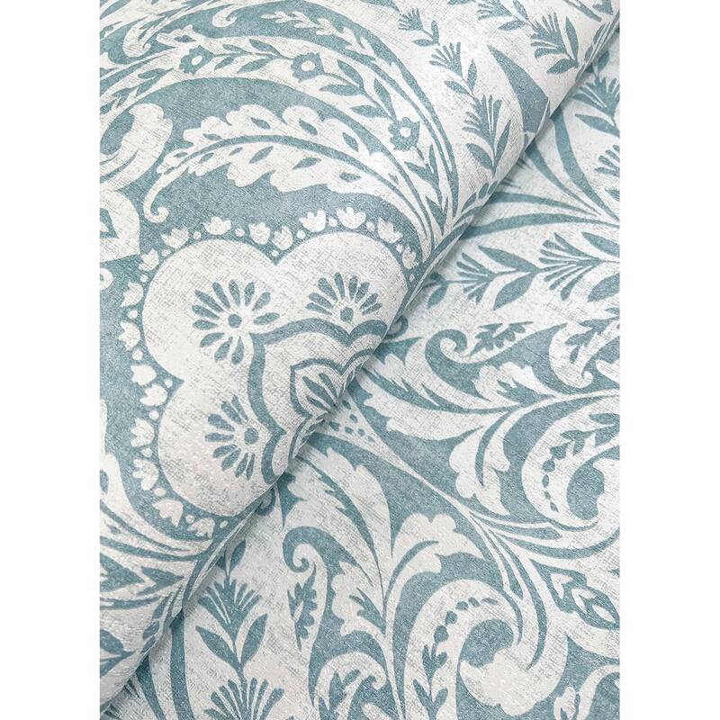 A-Street Prints Berkshire Denim Damask Wallpaper