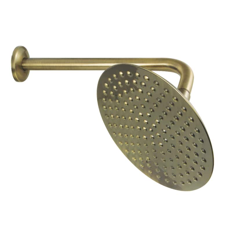 Kingston Brass Victorian 8-Inch Brass Shower Head with 12-Inch Shower Arm - Antique Brass