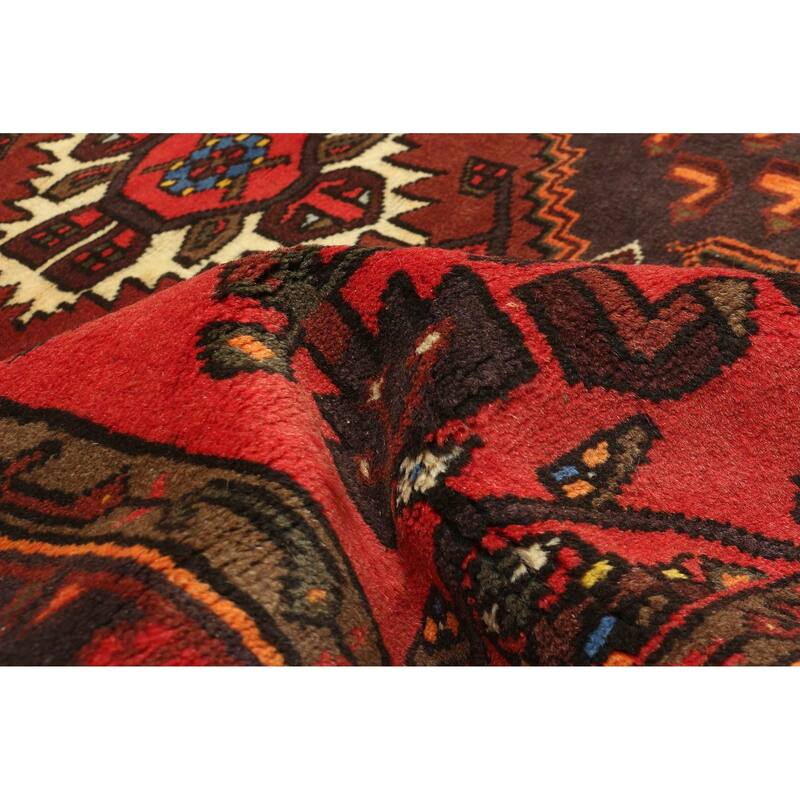 ECARPETGALLERY Hand-knotted Andelz Red Wool Rug - 3'7 x 4'10