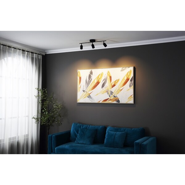 Shura 3 Light Black Integrated LED Track Light with Rotatable Heads 2 ft. Fixed Track Lighting Kit 3000K 1470 Lumens 7 x 24