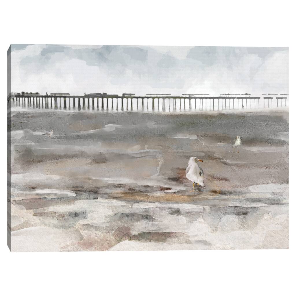 Along the Pier by Studio Arts Canvas Art Print