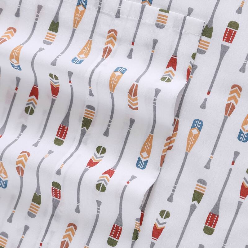 Eddie Bauer Printed Cotton Percale Deep Pocket Sheet Set