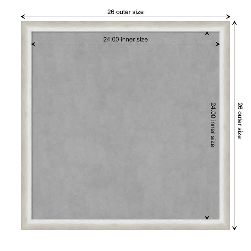 Amanti Art Two Tone Silver Framed Magnetic Board - Board Size 24x24