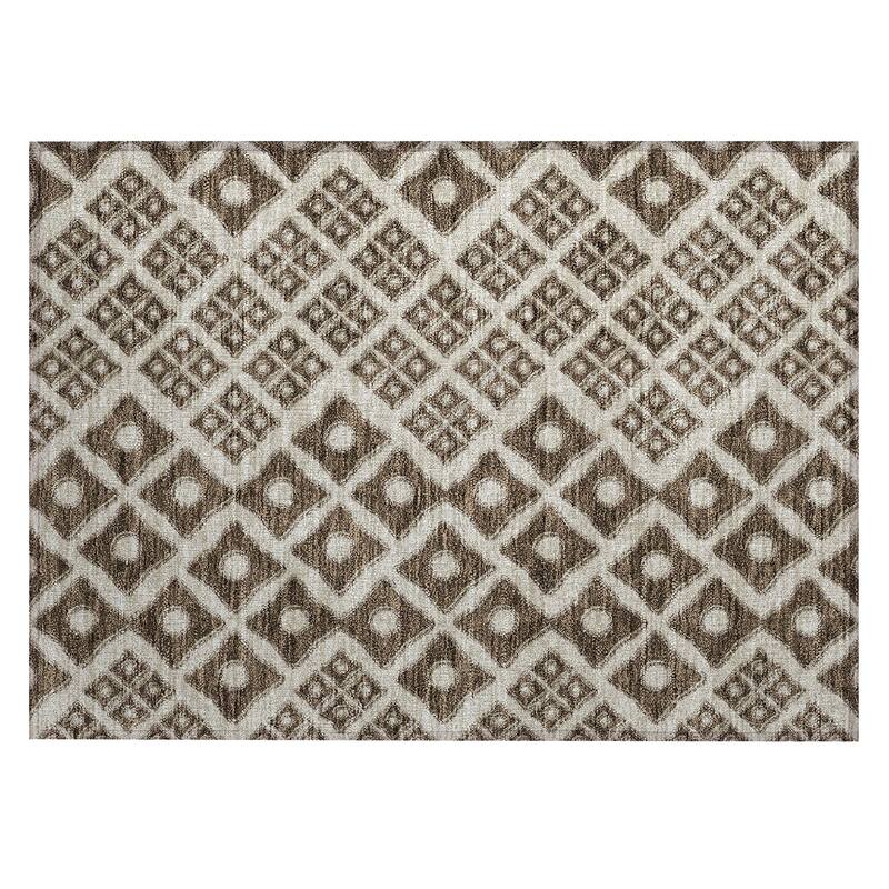 Machine Washable Indoor/ Outdoor Chantille Diamond Rug