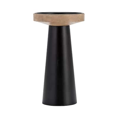 Sagebrook Home Wooden Flat Candle Holder Stand