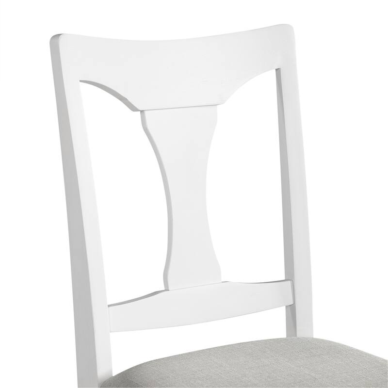 Upholstered Dining Chairs Set Of 6,Farmhouse Armless Kitchen Chairs With Solid Wood Legs
