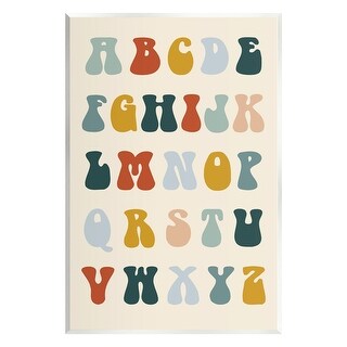 Stupell Earthy Alphabet Letters Wall Plaque Art Design by Lil' Rue ...