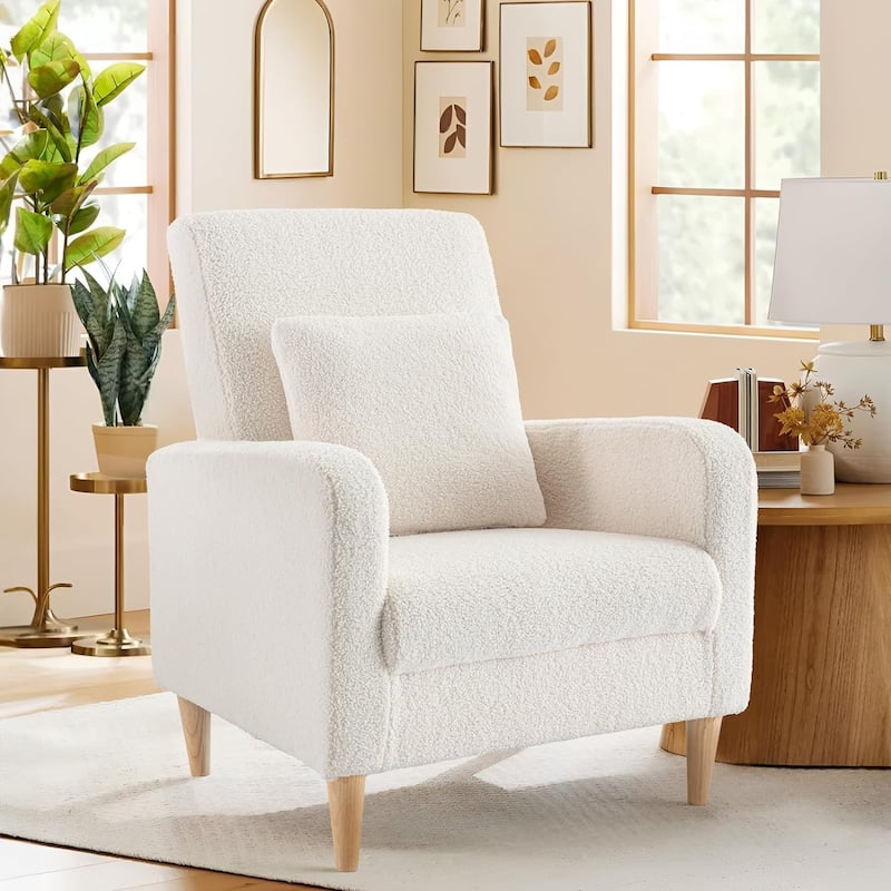 Fabric/Leather Modern Accent Chairs with Lounge Seat