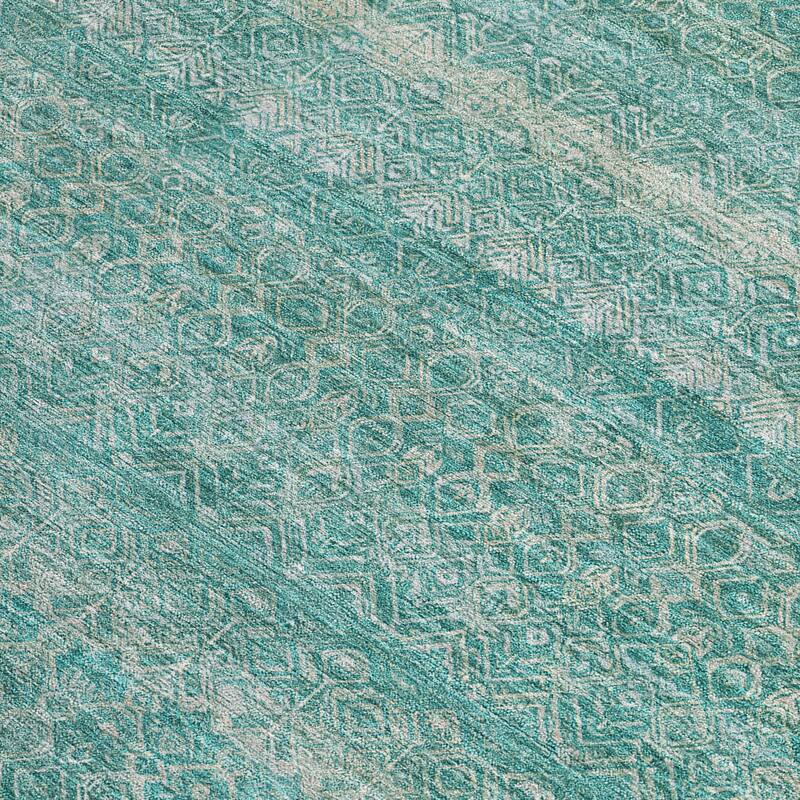 HomeRoots Striped Transitional Rectangle Outdoor Rug