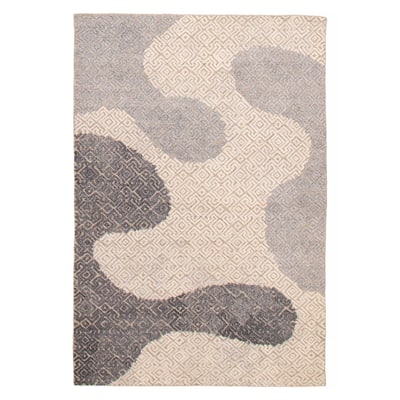 ECARPETGALLERY Hand-knotted Tangier Ivory Wool Rug - 5'2 x 7'10