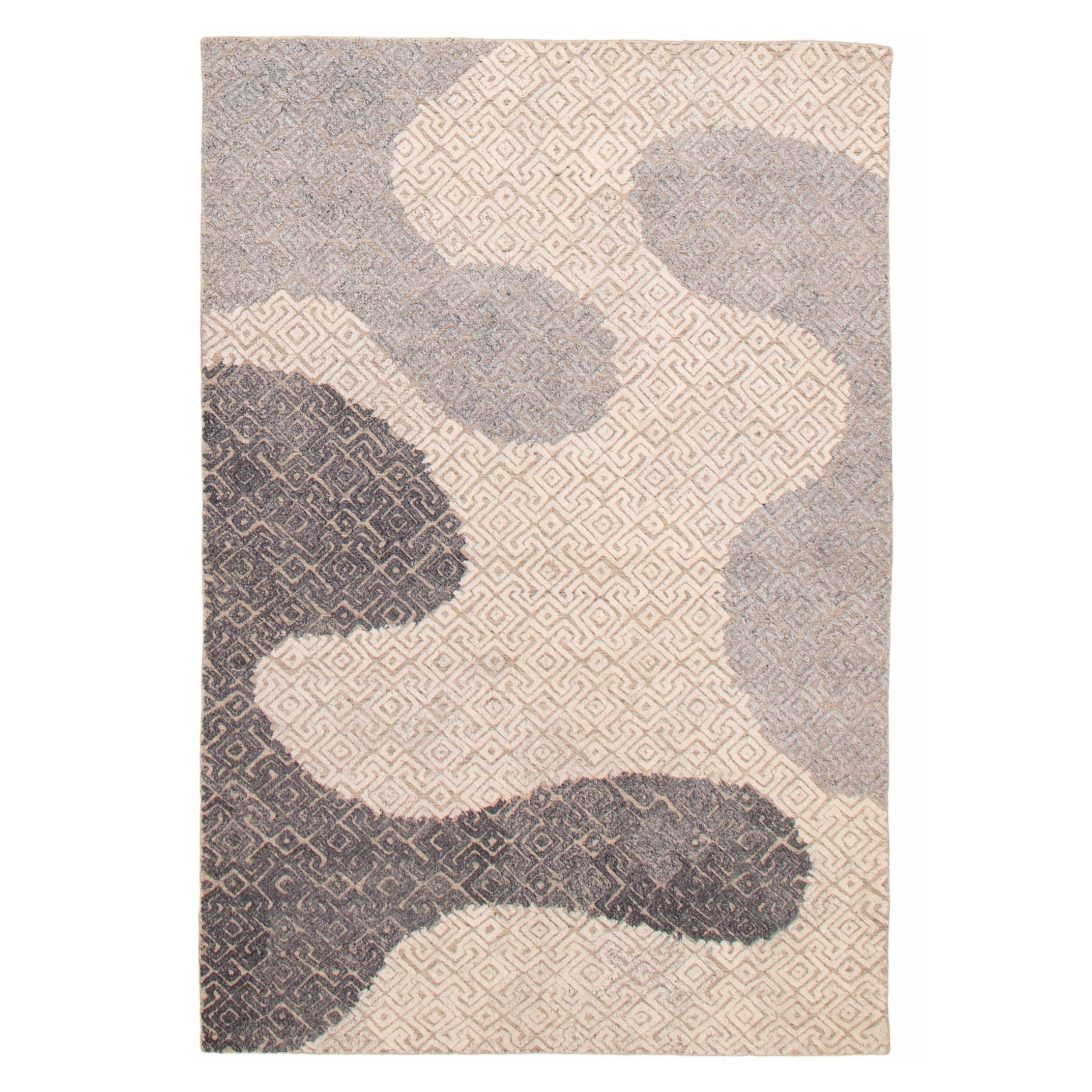 ECARPETGALLERY Hand-knotted Tangier Ivory Wool Rug - 5'2 x 7'10