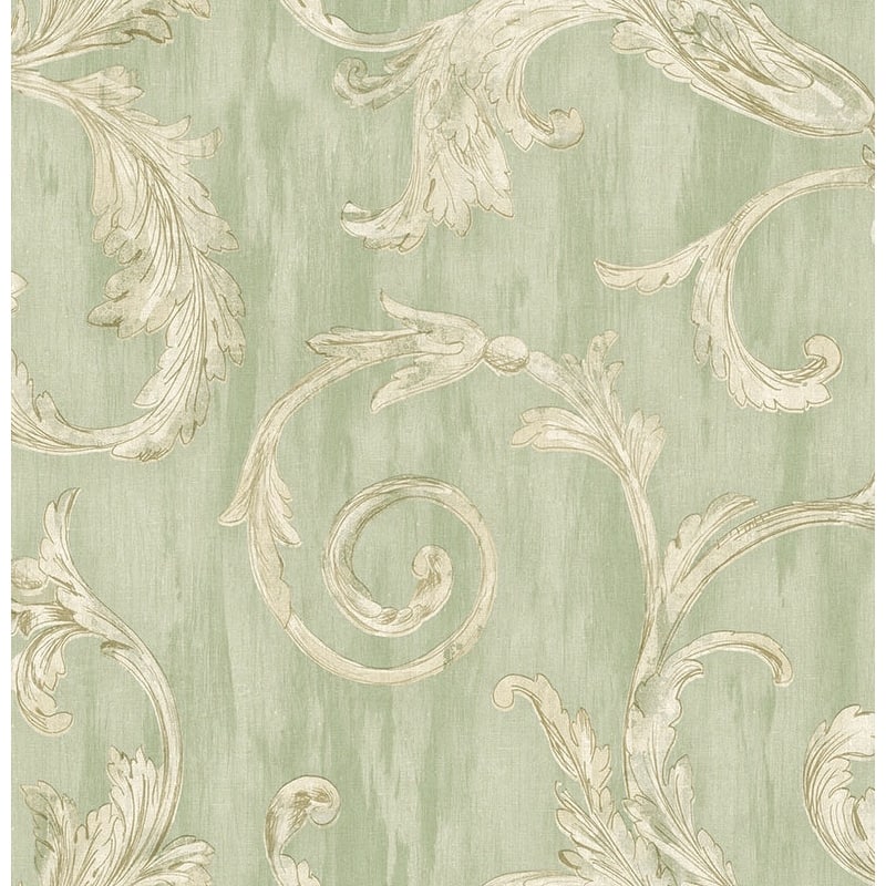 Seabrook Designs Giovo Scrolls Unpasted Wallpaper