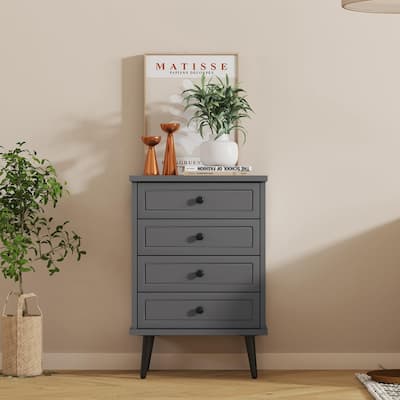 Wood Dresser with 4 Drawers